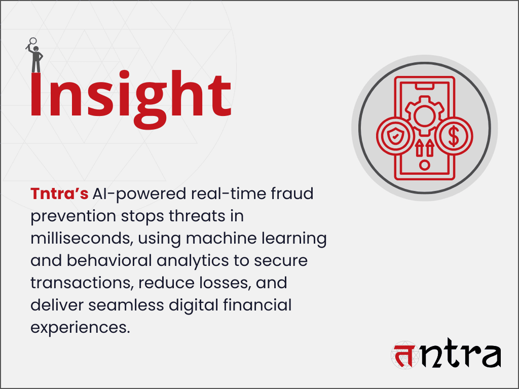 Tntra AI-powered real-time fraud prevention system securing digital transactions with advanced machine learning and behavioral analytics