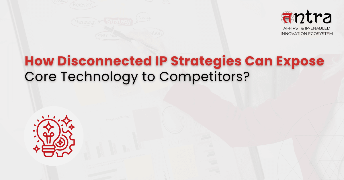 Intellectual property strategy gaps and competitor exploitation visualization